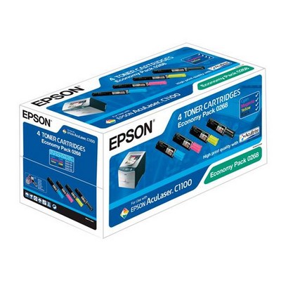 Toner Epson C13S050268 (Conf. da 4 pz.) originale NERO+CIANO+MAGENTA+GIALLO