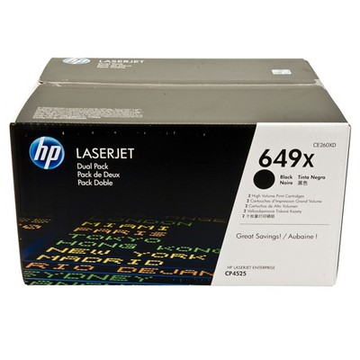 Toner Hp CE260XD (Conf. da 2 pz.) originale NERO