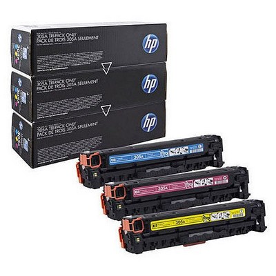 Toner Hp CF370AM (Conf. da 3 pz.) originale CIANO+MAGENTA+GIALLO