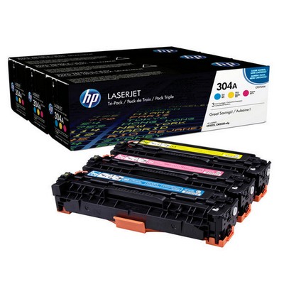 Toner Hp CF372AM (Conf. da 3 pz.) originale CIANO+MAGENTA+GIALLO