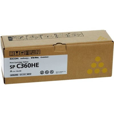 Toner Ricoh 408187 SPC360HE originale GIALLO